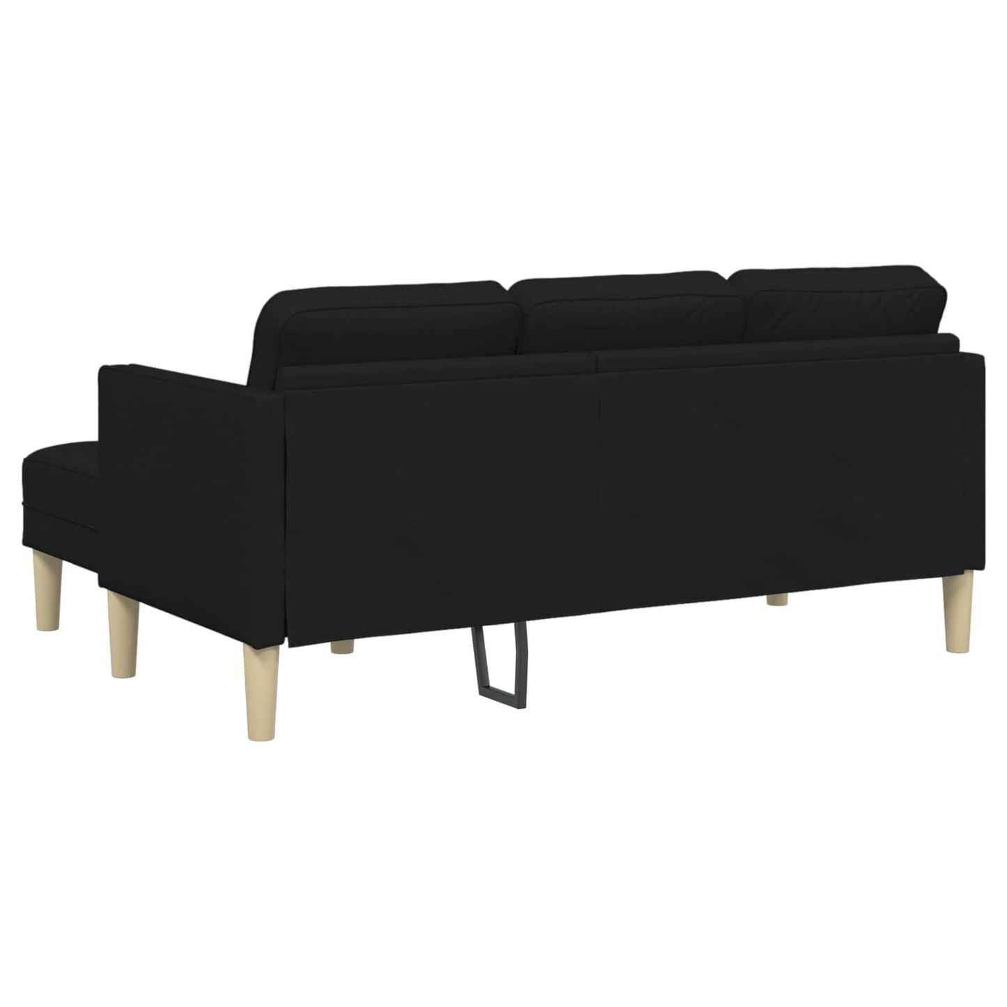 Conjunto de Sofás com almofada 2 pcs Preto Poliéster