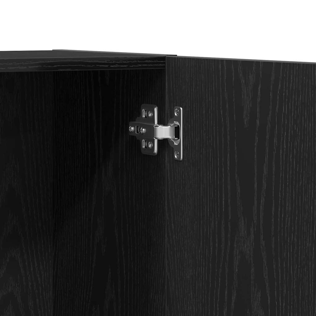 Armário de Escritório com porta Carvalho preto 60 x 32 x 190