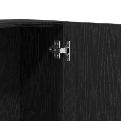 Armário de Escritório com porta Carvalho preto 60 x 32 x 190