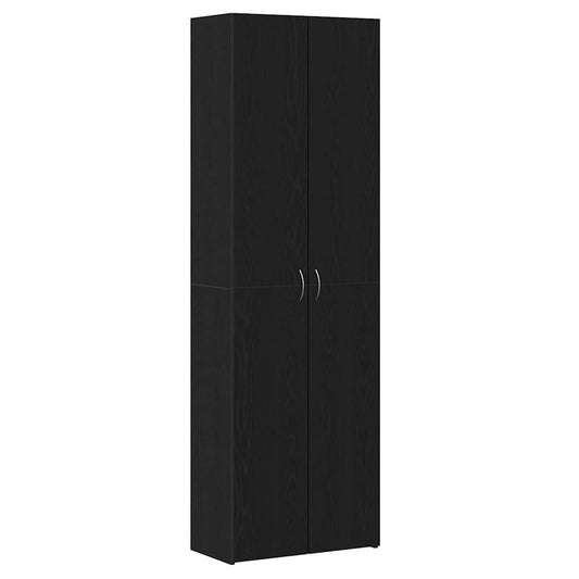 Armário de Escritório com porta Carvalho preto 60 x 32 x 190