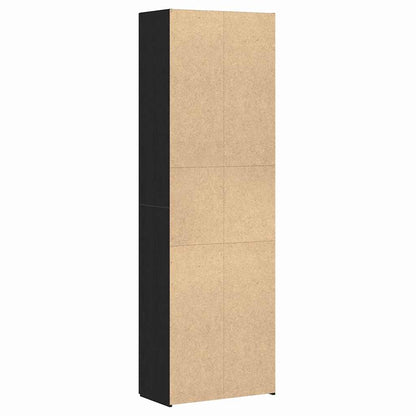 Armário de Escritório com porta Carvalho preto 60 x 32 x 190