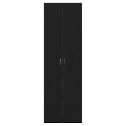 Armário de Escritório com porta Carvalho preto 60 x 32 x 190