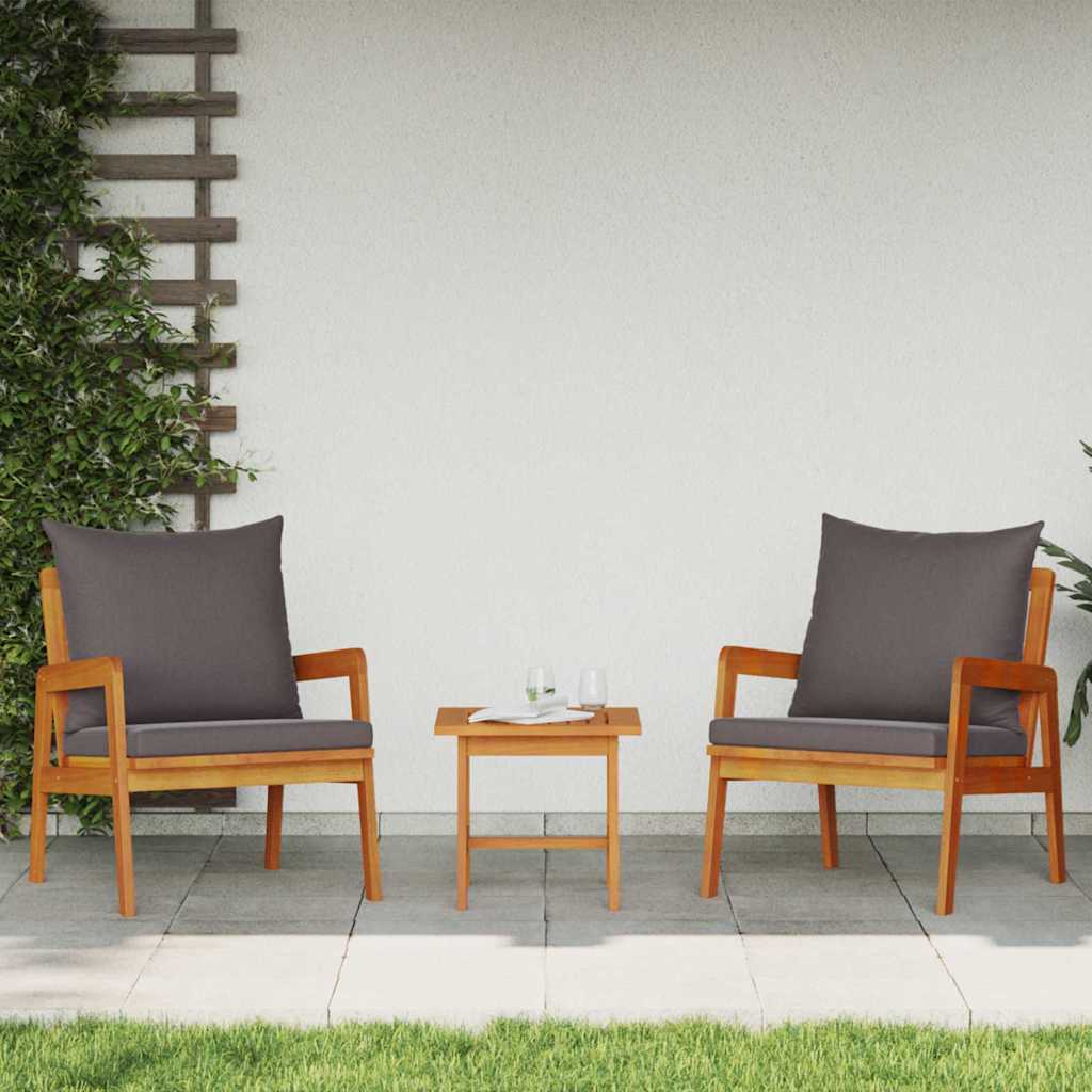 Conjunto bistro 3 pcs Castanho 45 x 45 x 38cm
