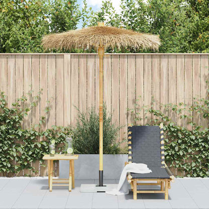 Guarda-chuva Tiki com dossel de folha de bananeira 150 cm Bambu