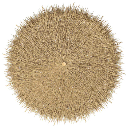 Guarda-chuva Tiki com dossel de folha de bananeira 240 cm Bambu