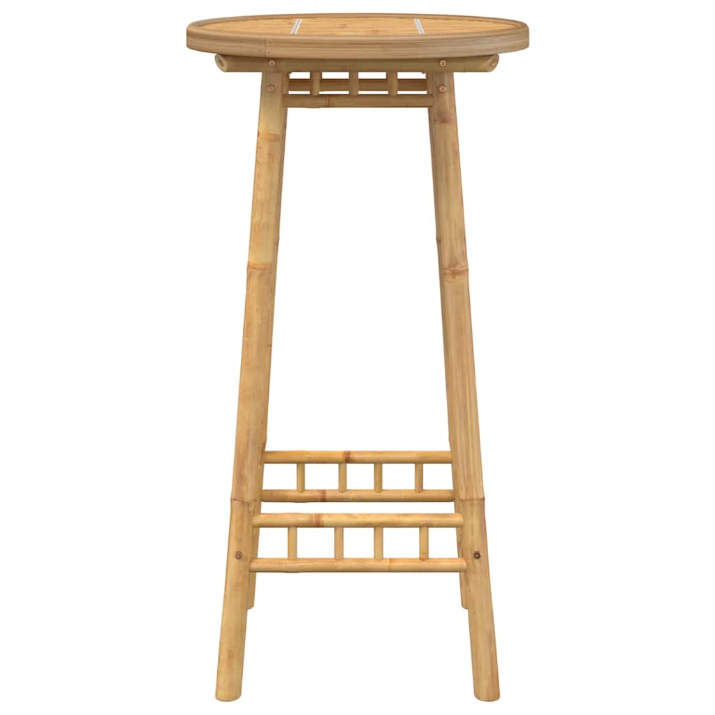Mesa de bar para exterior redondo Ø55x100 cm bambu