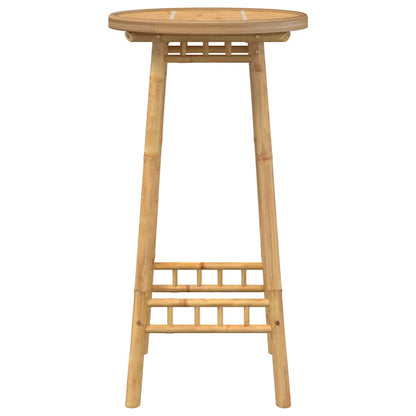 Mesa de bar para exterior redondo Ø55x100 cm bambu