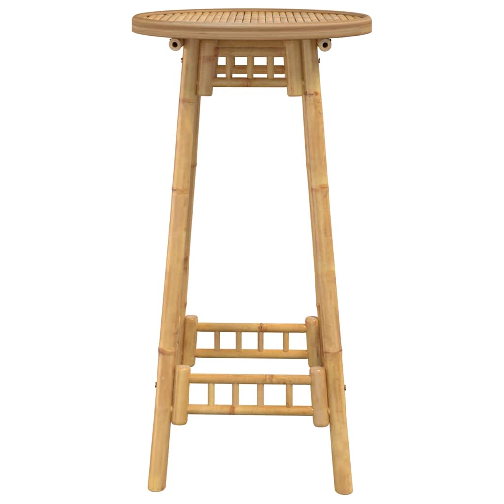 Mesa de bar para exterior redondo Ø55x100 cm bambu