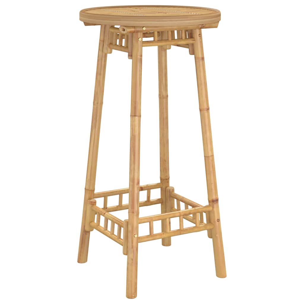 Mesa de bar para exterior redondo Ø55x100 cm bambu