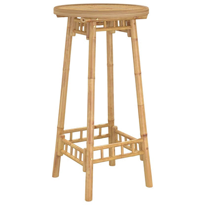 Mesa de bar para exterior redondo Ø55x100 cm bambu