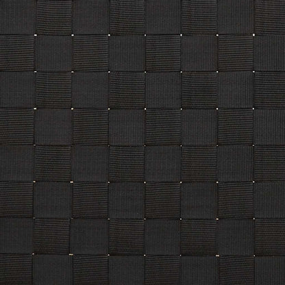 Espreguiçadeira com Tiras Pretas Entrelaçadas 55x200x30cm Bambu