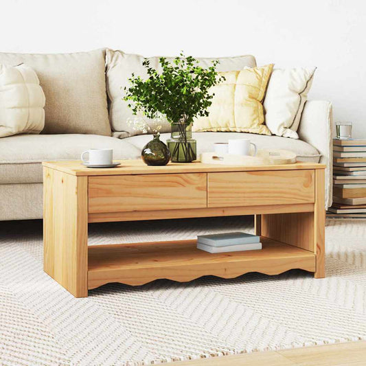 Mesa de centro com gaveta Drammen Carvalho 99 x 55 x 45 cm