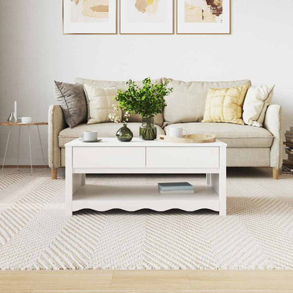 Mesa de centro com gaveta Drammen Branco 99 x 55 x 45 cm