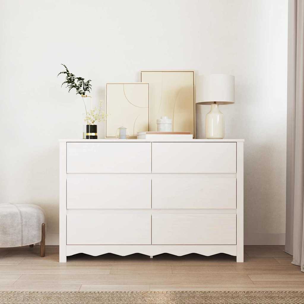 Baú de Gavetas com gaveta Drammen Branco 111 x 43 x 73,5 cm