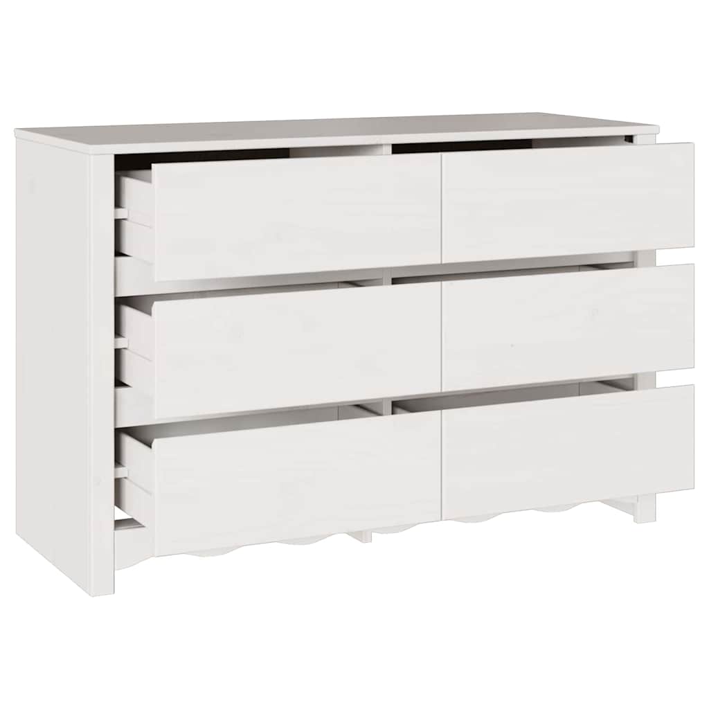 Baú de Gavetas com gaveta Drammen Branco 111 x 43 x 73,5 cm