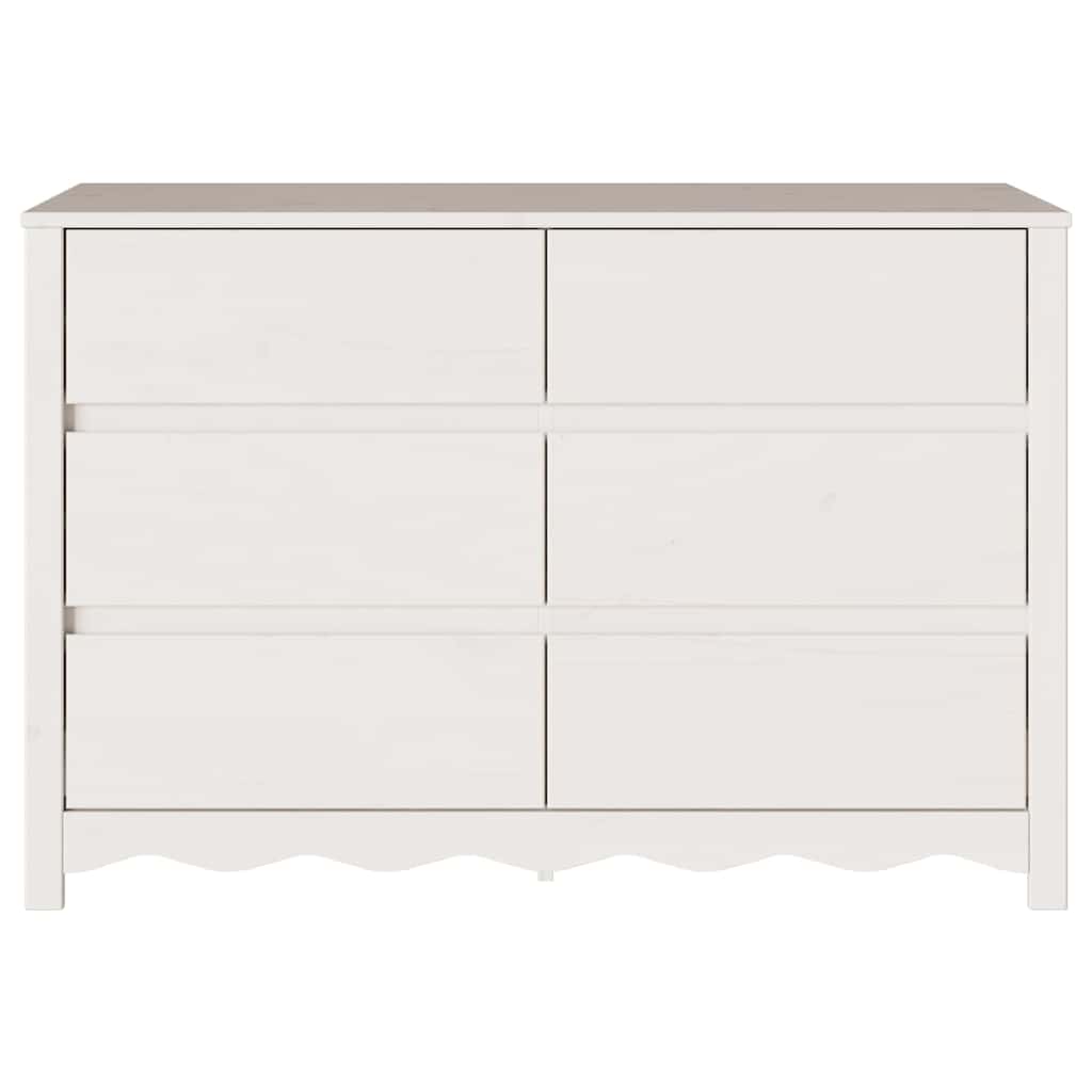 Baú de Gavetas com gaveta Drammen Branco 111 x 43 x 73,5 cm