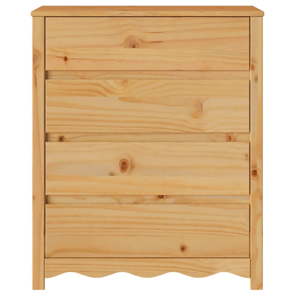 Baú de Gavetas com gaveta Drammen Carvalho 76.5 x 40 x 91 cm