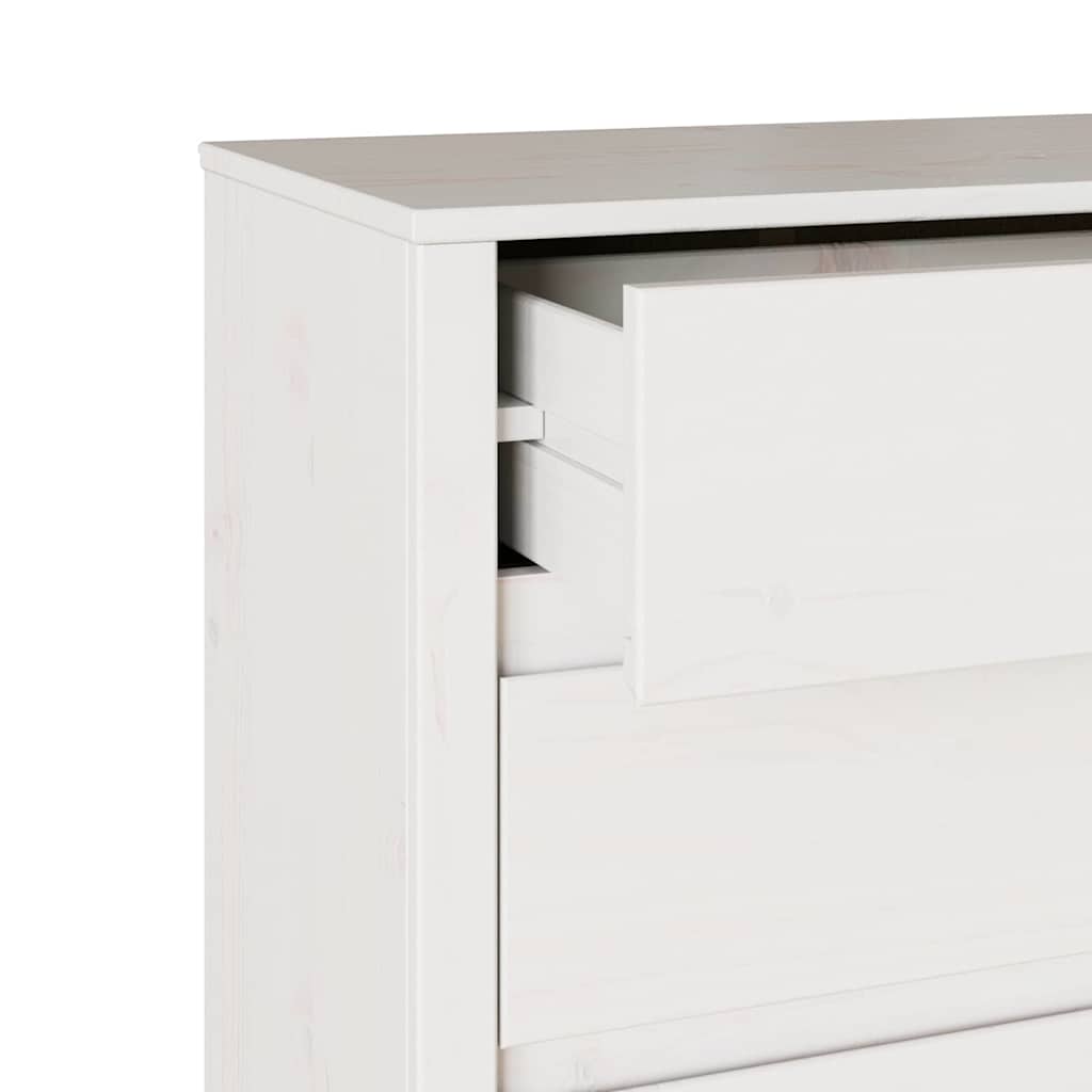 Baú de Gavetas com gaveta Drammen Branco 76.5 x 40 x 91 cm