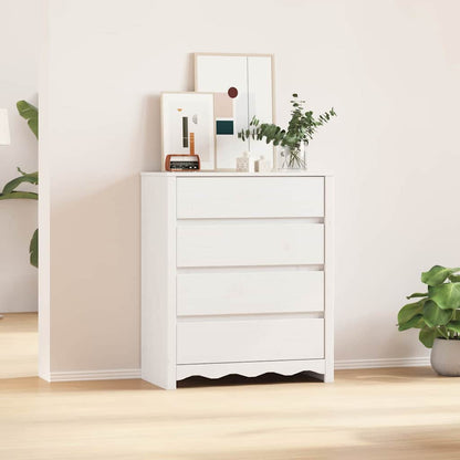 Baú de Gavetas com gaveta Drammen Branco 76.5 x 40 x 91 cm