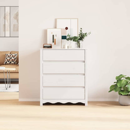 Baú de Gavetas com gaveta Drammen Branco 76.5 x 40 x 91 cm