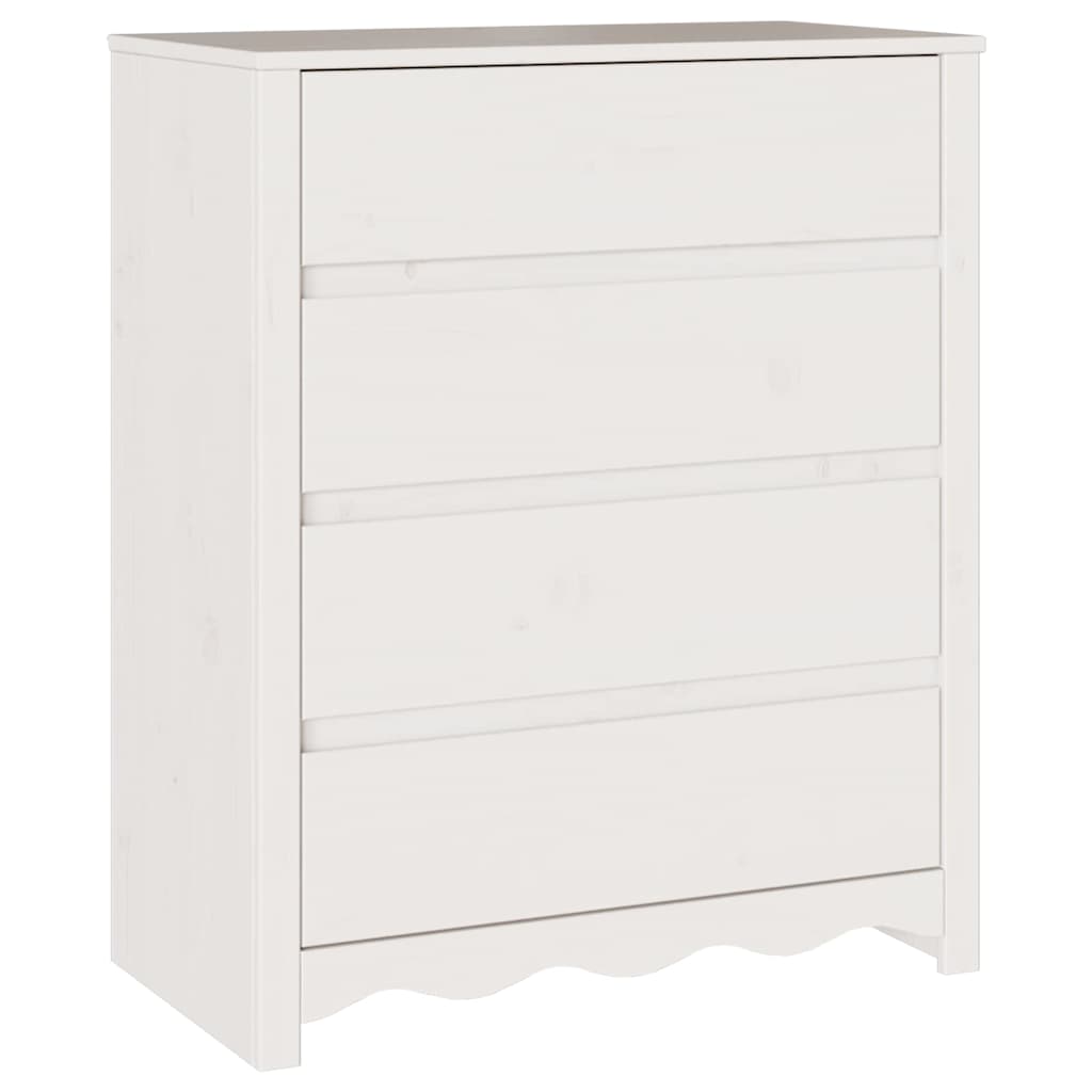 Baú de Gavetas com gaveta Drammen Branco 76.5 x 40 x 91 cm