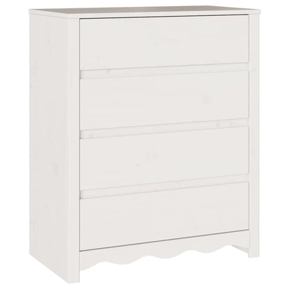 Baú de Gavetas com gaveta Drammen Branco 76.5 x 40 x 91 cm