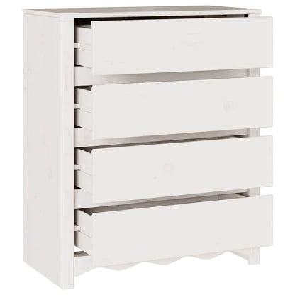 Baú de Gavetas com gaveta Drammen Branco 76.5 x 40 x 91 cm