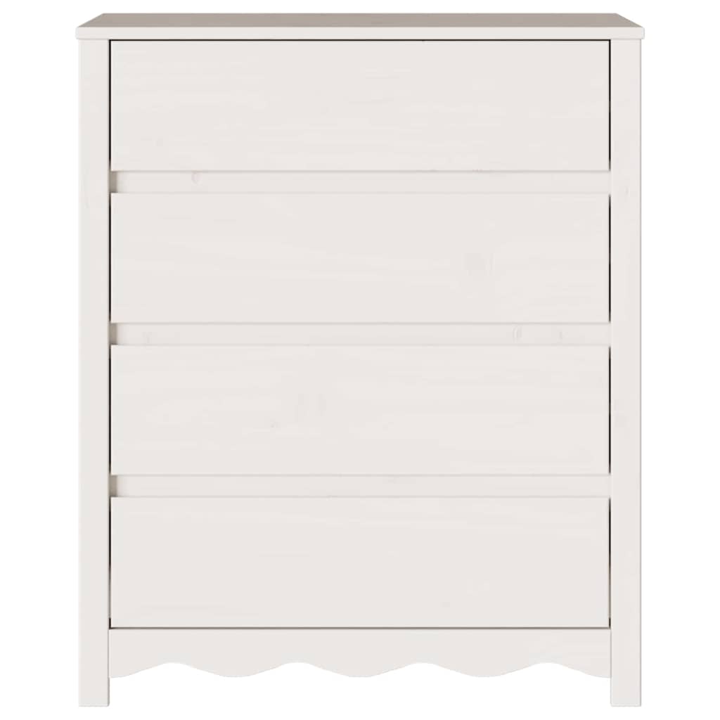 Baú de Gavetas com gaveta Drammen Branco 76.5 x 40 x 91 cm