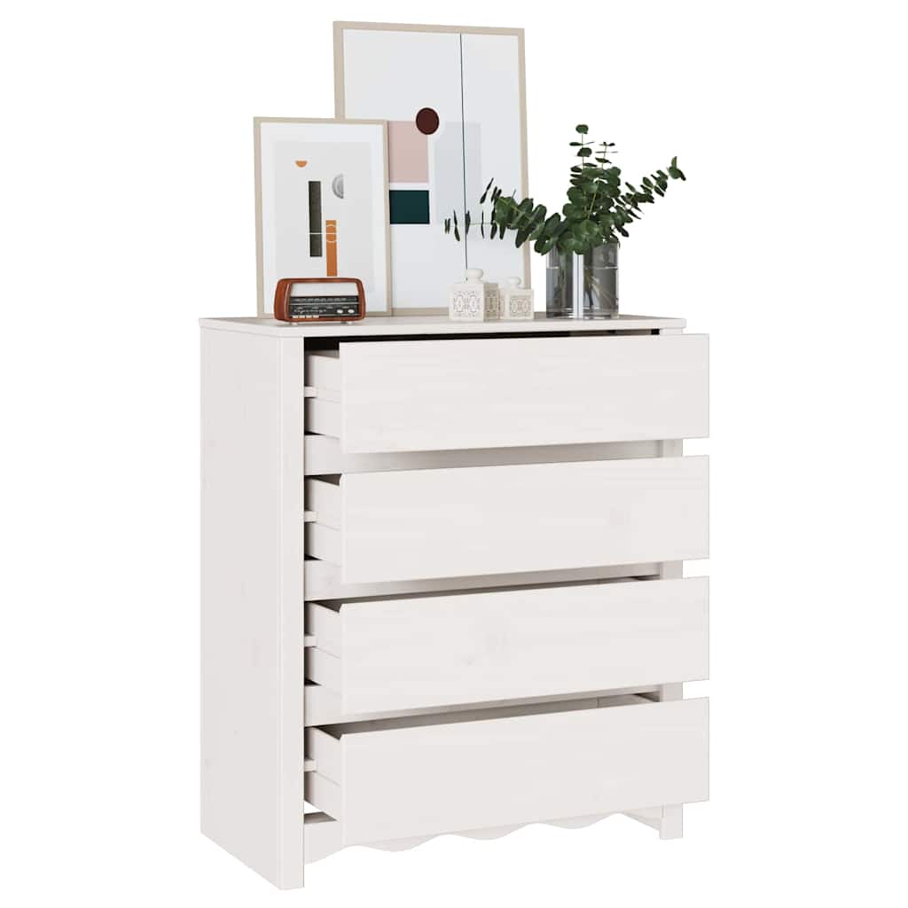 Baú de Gavetas com gaveta Drammen Branco 76.5 x 40 x 91 cm