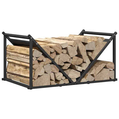 Suporte para lenha 70x43x34,5 cm aço laminado a frio preto