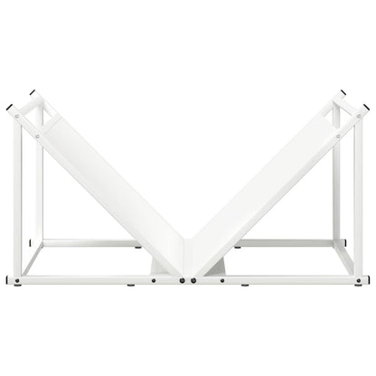 Suporte para lenha 70x43x34,5 cm aço laminado a frio branco