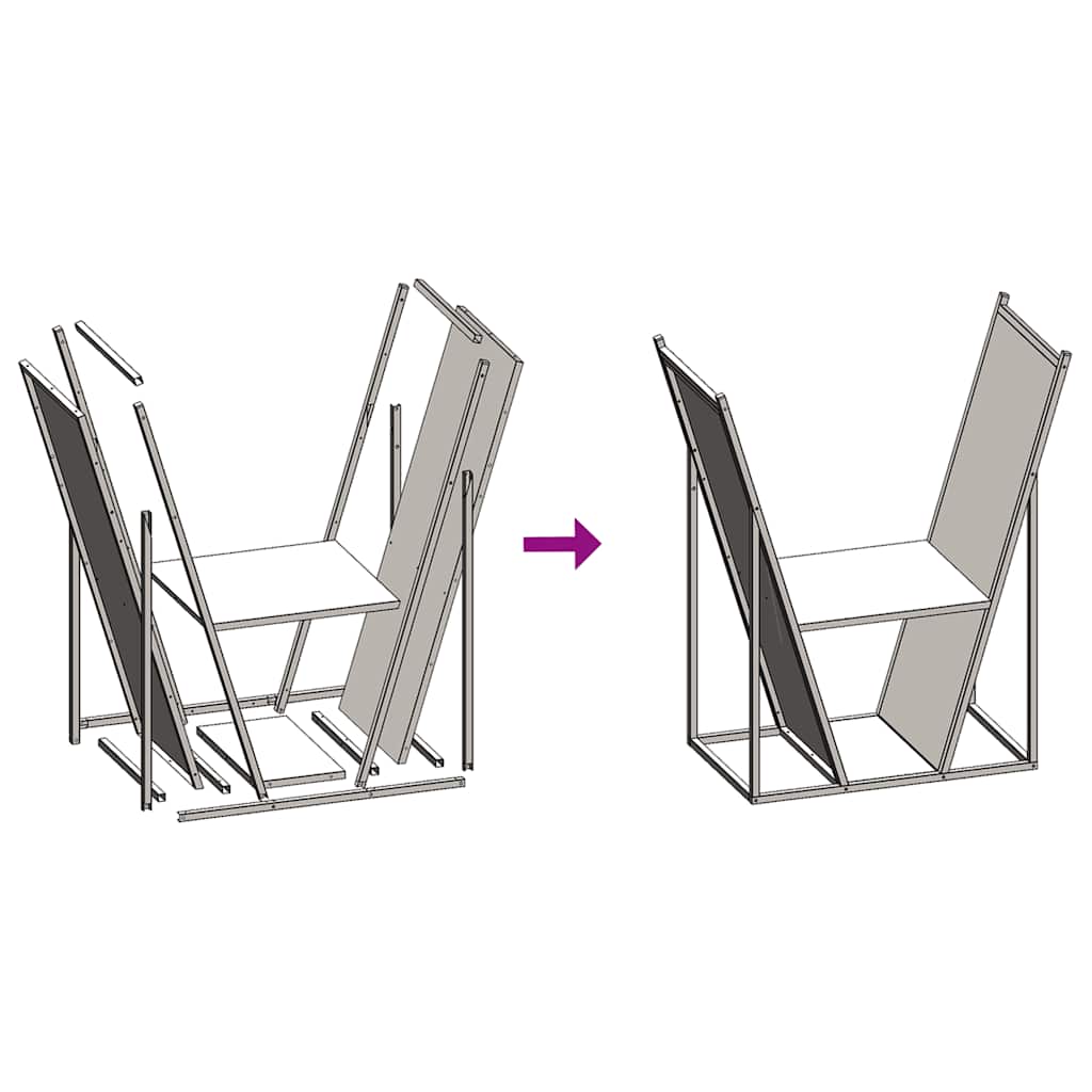 Suporte para lenha 69,5x35x81 cm aço laminado a frio branco