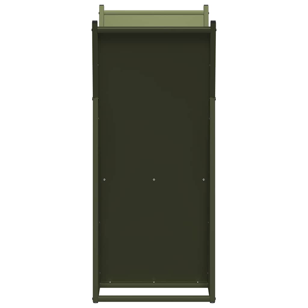 Suporte para lenha aço laminado a frio verde azeitona