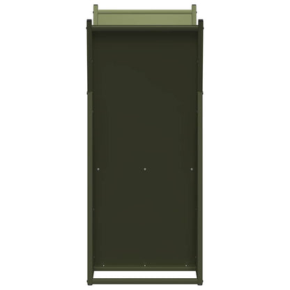 Suporte para lenha aço laminado a frio verde azeitona