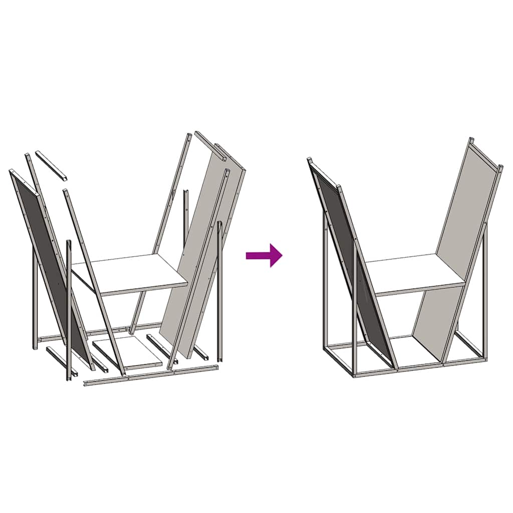 Suporte para lenha aço laminado a frio verde azeitona