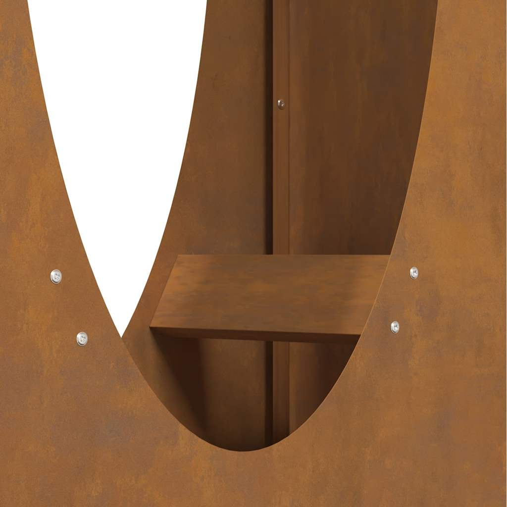 Rack de lenha 50x23x100 cm aço resistente às intempéries