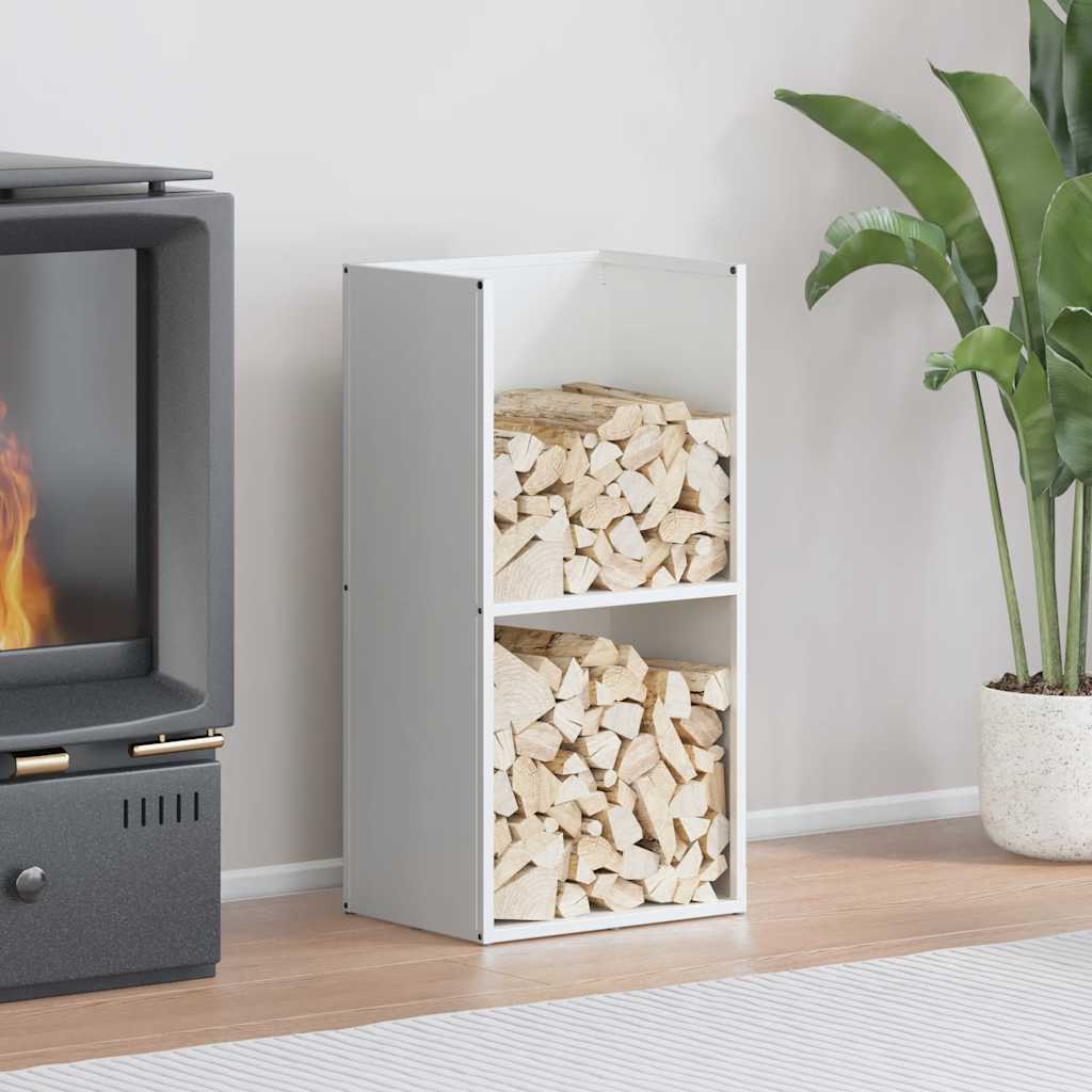 Suporte para lenha 40x30x80 cm aço laminado a frio branco