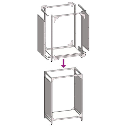 Suporte para lenha 44x28x65 cm aço laminado a frio branco