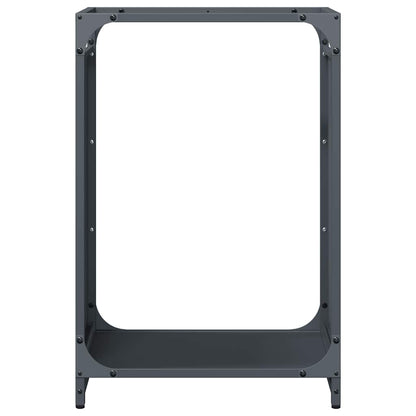 Suporte para lenha 44x28x65 cm aço laminado a frio antracite