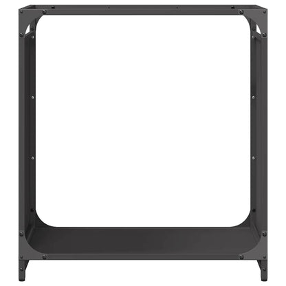 Suporte para lenha 60x28x65 cm aço laminado a frio preto
