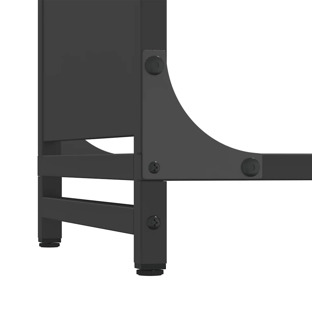 Suporte para lenha 60x28x65 cm aço laminado a frio preto