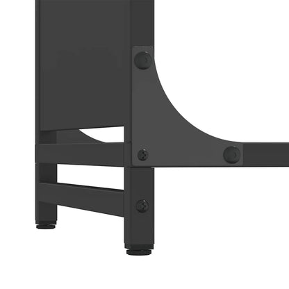 Suporte para lenha 60x28x65 cm aço laminado a frio preto