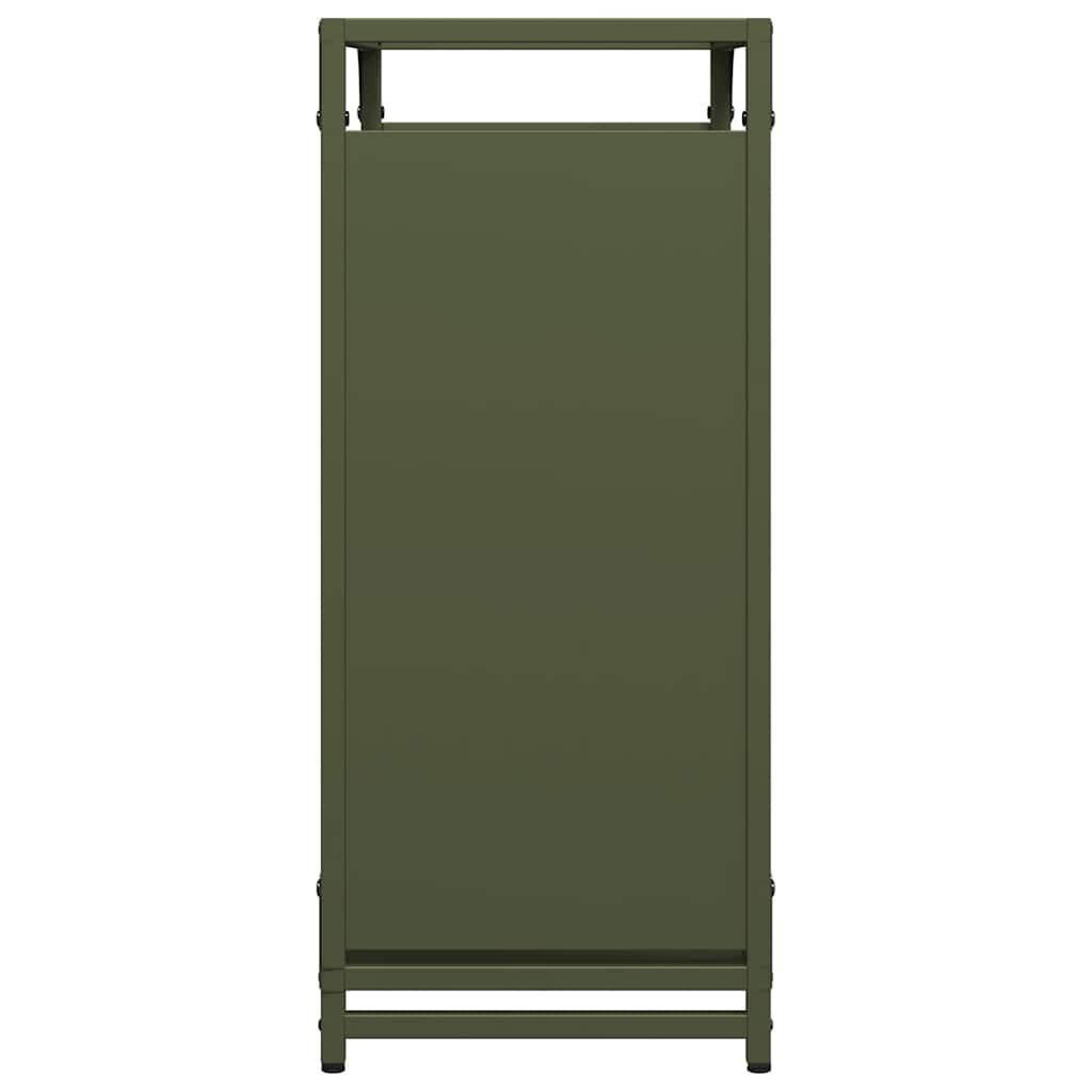 Suporte para lenha aço laminado a frio verde azeitona