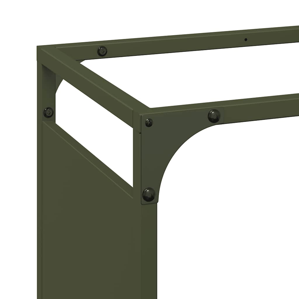 Suporte para lenha aço laminado a frio verde azeitona