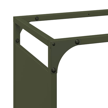 Suporte para lenha aço laminado a frio verde azeitona