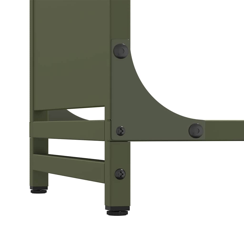 Suporte para lenha aço laminado a frio verde azeitona