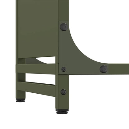 Suporte para lenha aço laminado a frio verde azeitona