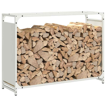 Suporte para lenha 90x28x65 cm aço laminado a frio branco