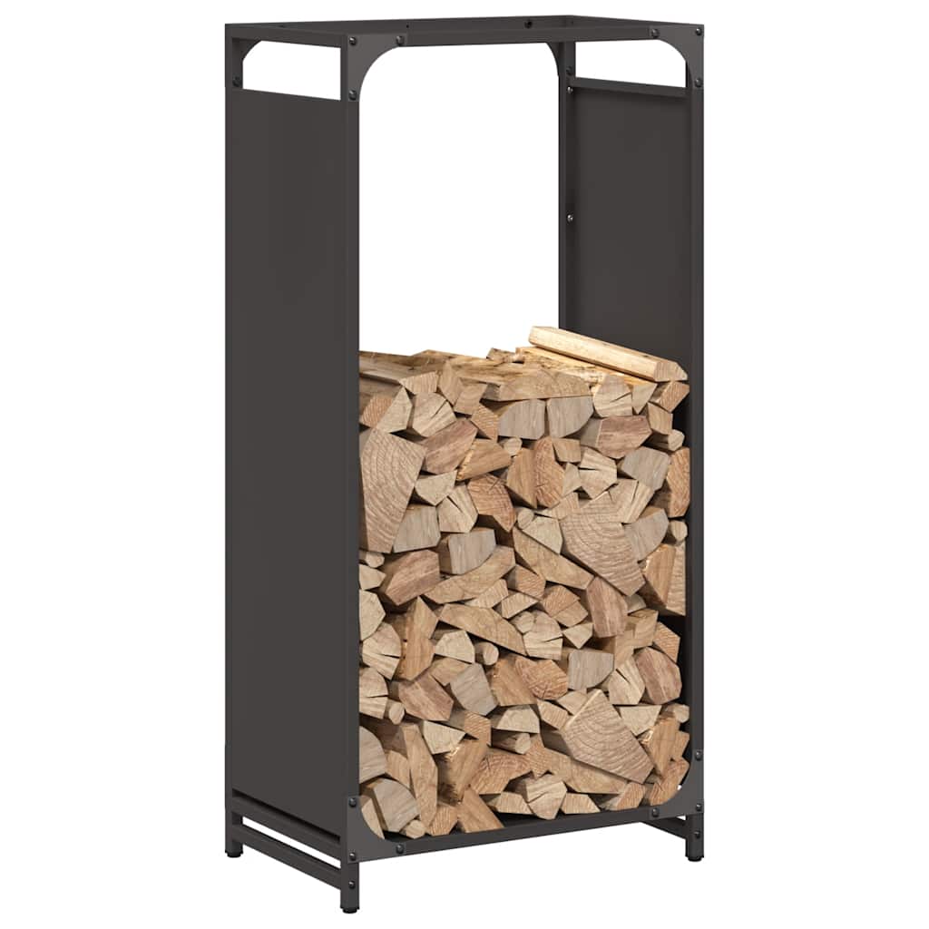 Suporte para lenha 44x28x90 cm aço laminado a frio preto