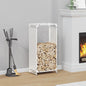 Suporte para lenha 44x28x90 cm aço laminado a frio branco